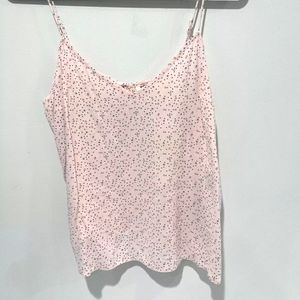 Levis Women's Pink Polka Dot Spring Summer Slouchy String Tank Top Size M NWT!